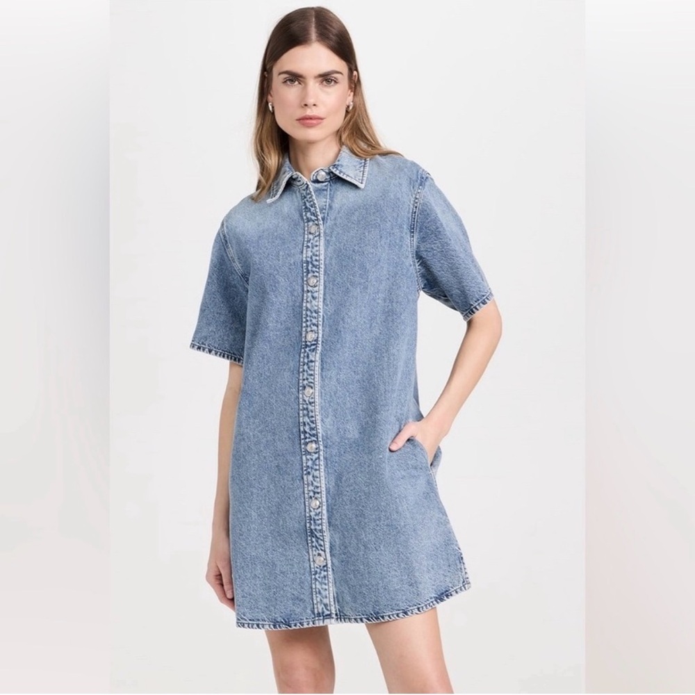 Rag & Bone Carter‎ Blue Denim Shirt Dress S - Picture 2 of 6